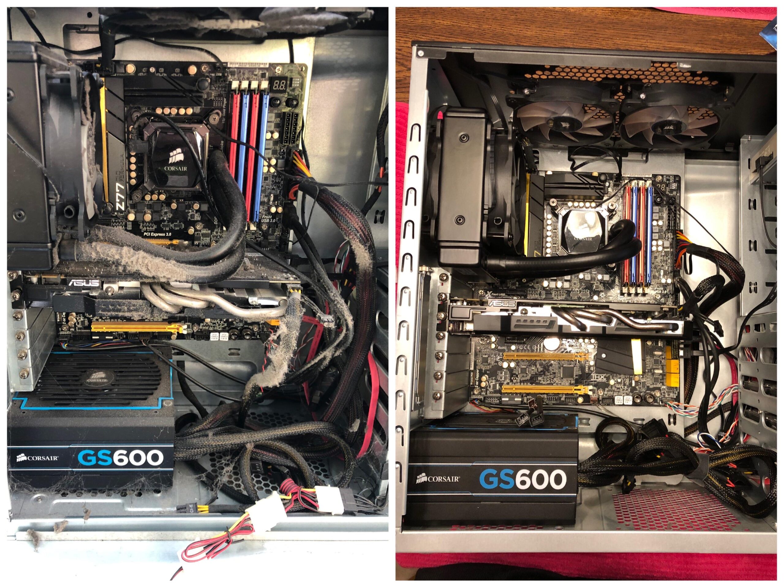 Before and after PC cleaning Singapore