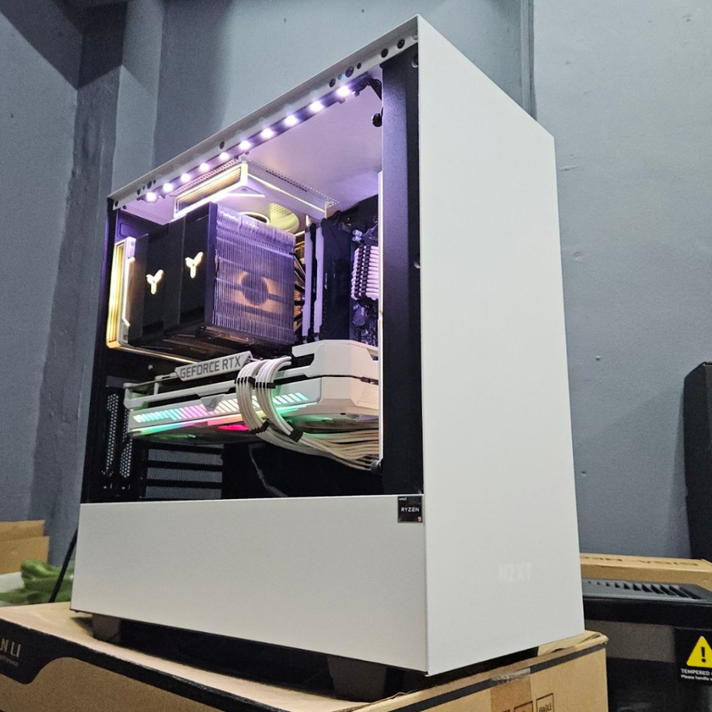White NZXT Desktop Gaming PC | Ryzen 9 3900X + RTX 3070